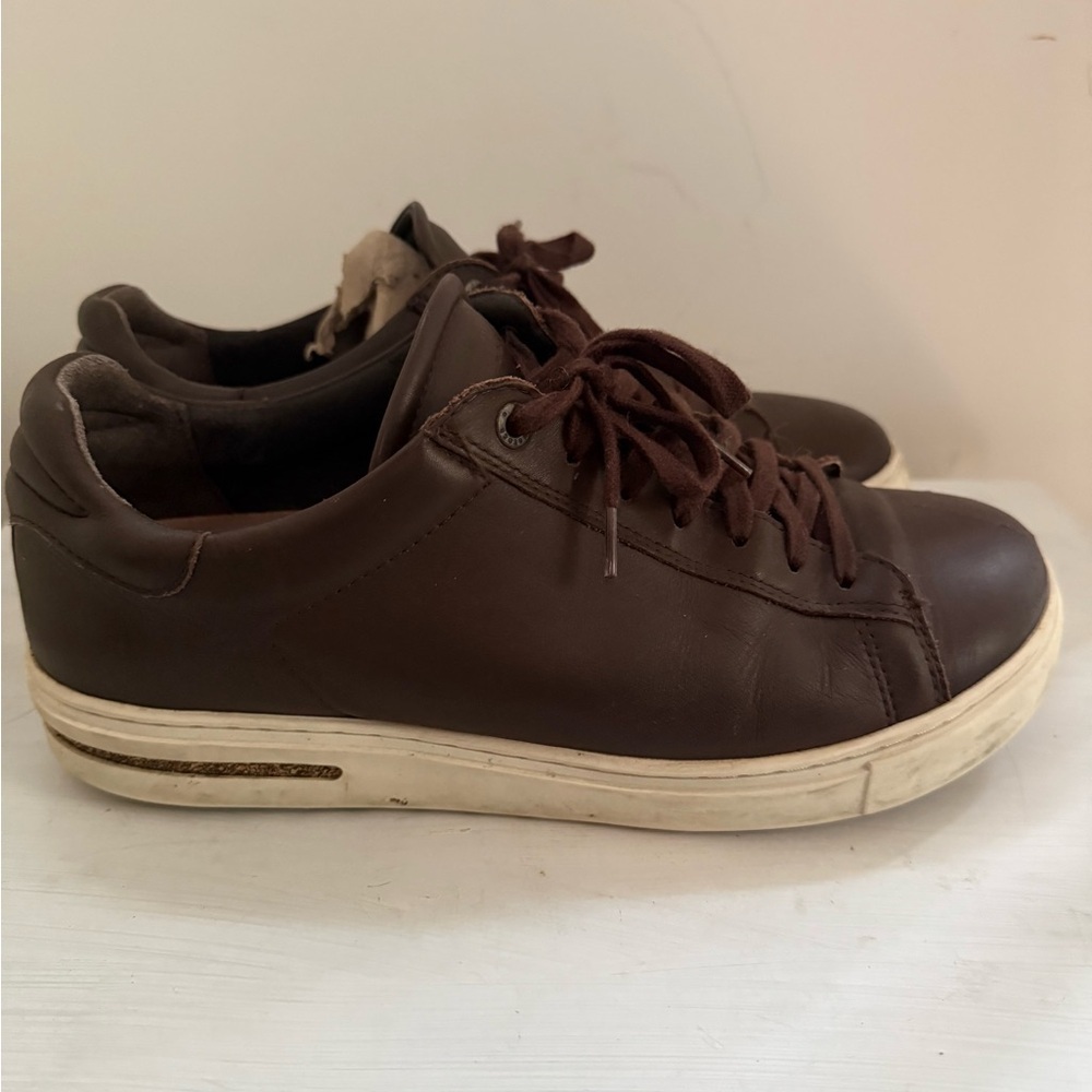 Birkenstock Bend Roast Brown Leather Low Top Sneakers Size EU 41 Women’s 10-10.5 - Picture 7 of 12